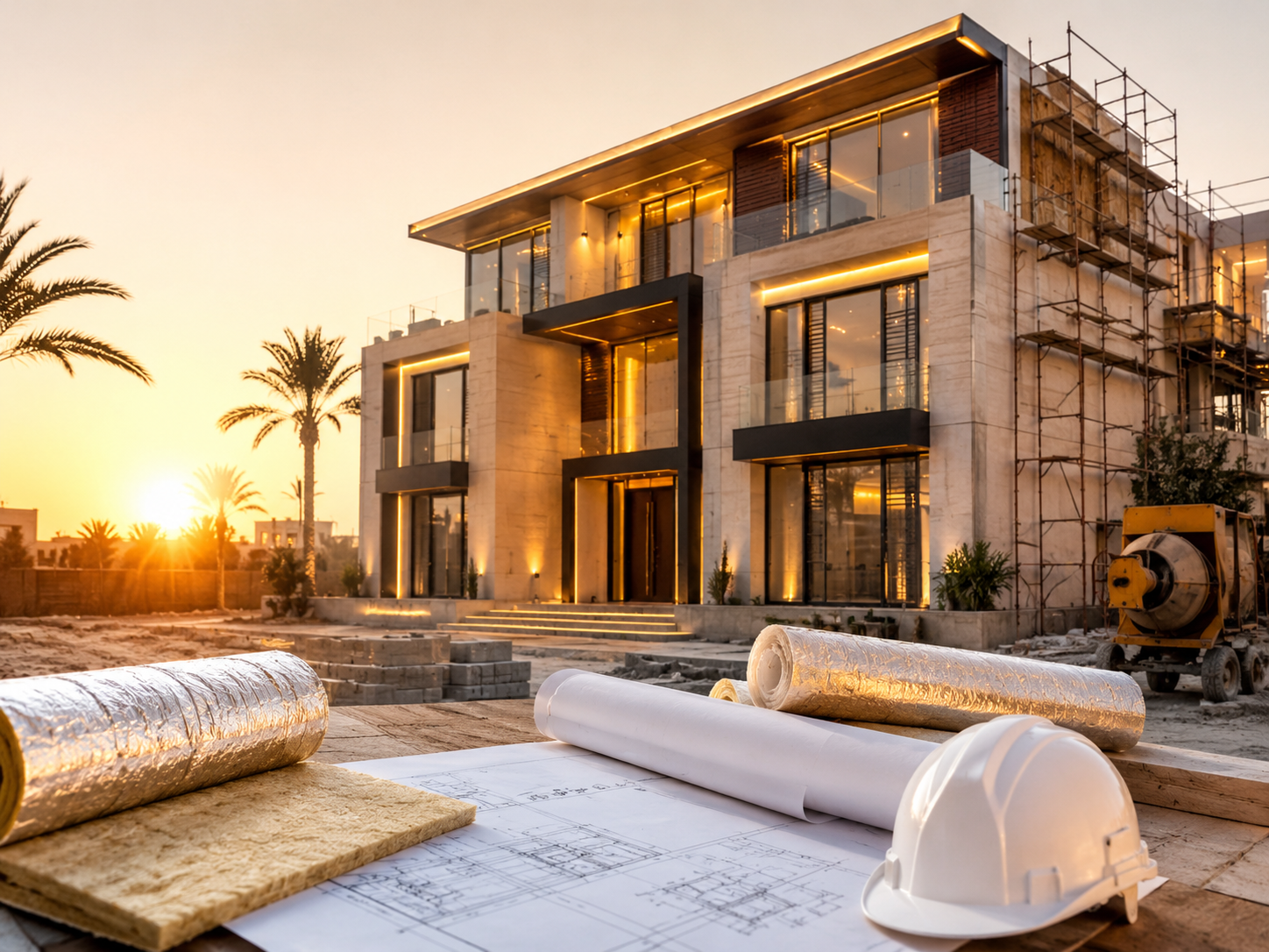 مشروع مقاولات سكني قيد التنفيذ